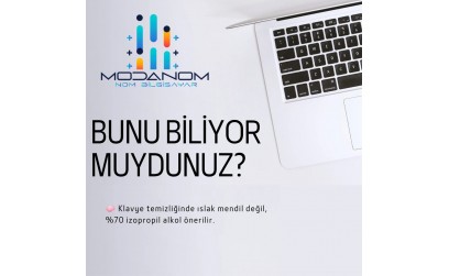 Notebook Klavye temizliğinde ıslak mendil değil, %70 izopropil alkol önerilir