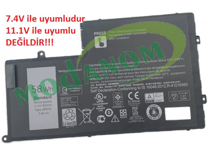 01V2F Notebook Batarya Laptop Pil