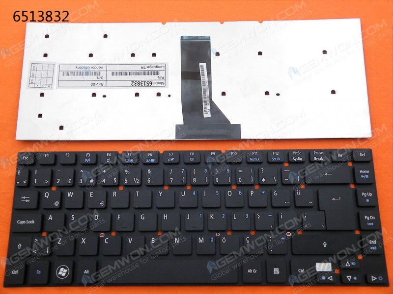 V121602AS2 Klavye Türkçe Siyah