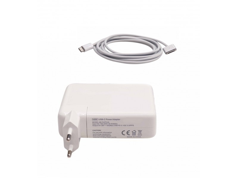 Apple 140W USB-C MLYU3TU/A Uyumlu 140W Magesafe3 Notebook Adaptör Laptop Şarj
