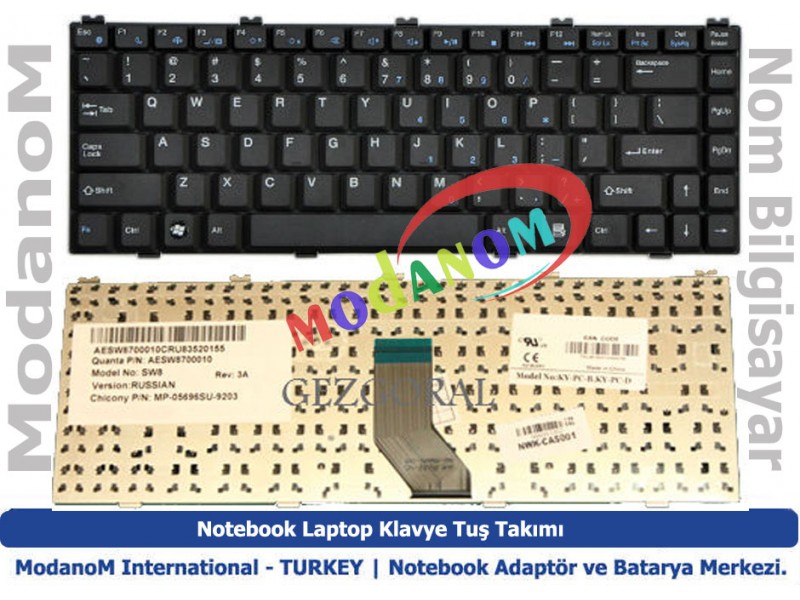 Casper Nirvana SW8 TW8 EAA-89 MP-0569600-A76 Klavye Türkçe Siyah