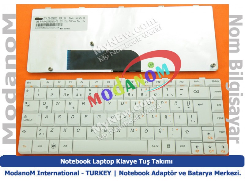 25-008300 klavye türkçe beyaz sıfır q
