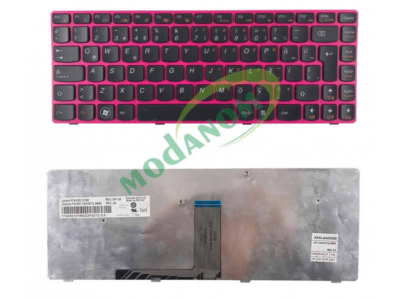 z370-hg klavye türkçe siyah pembe çerçeve