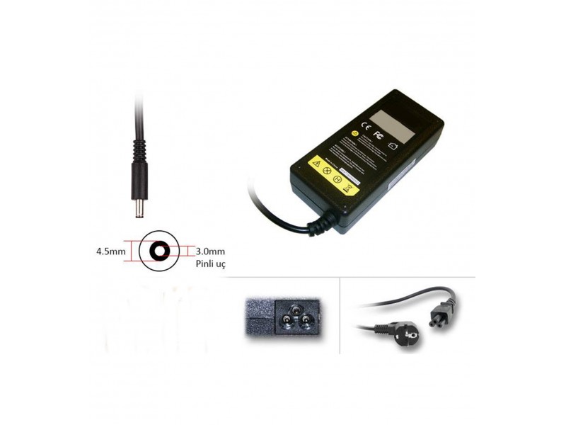 19.5V 3.34A 65W 4.5mm Dell Latitude Notebook Adaptör Laptop Şarj