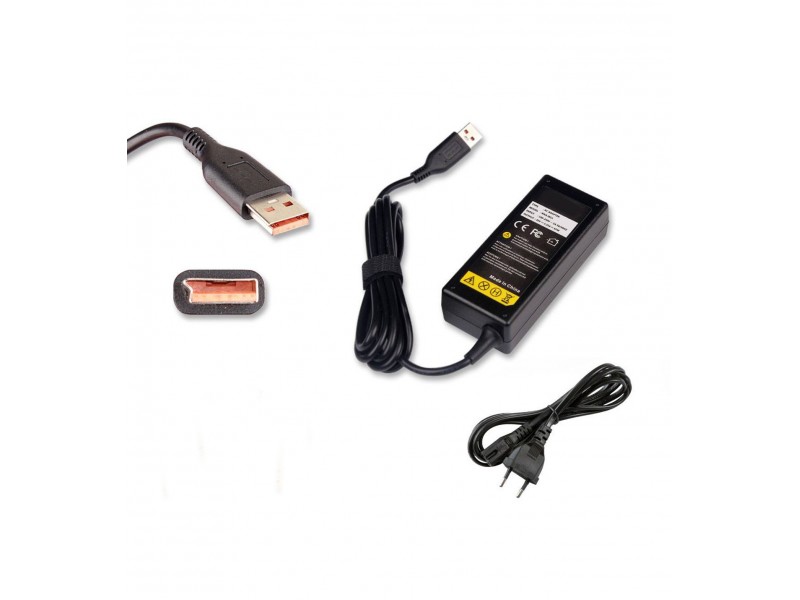 20V 3.25A 65W Yamuk USB Uçlu Lenovo Notebook Adaptör Laptop Şarj
