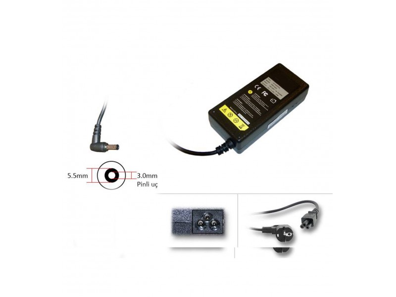 19V 3.16A 5.5x3.0 mm Samsung Notebook Adaptör Laptop Şarj